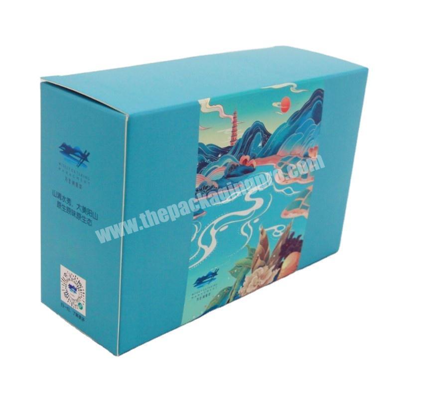 2020 crepack hot sale offset printed art paper gift box with PVC window