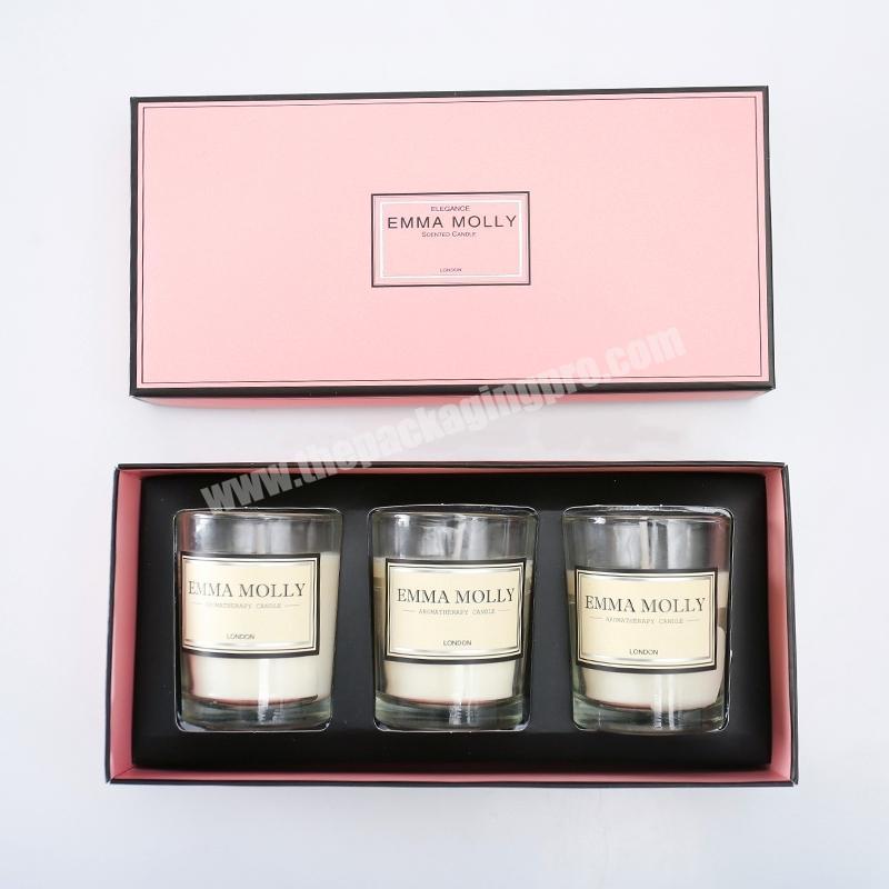2020 Custom Chirsmas Lucky Small Luxury Fragrance Glass Jars Candle Holder Gift Box Paper Packaging