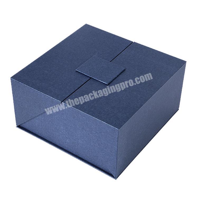 2020 Custom LOGO Blue Double Open Cardboard Gift Packing Box