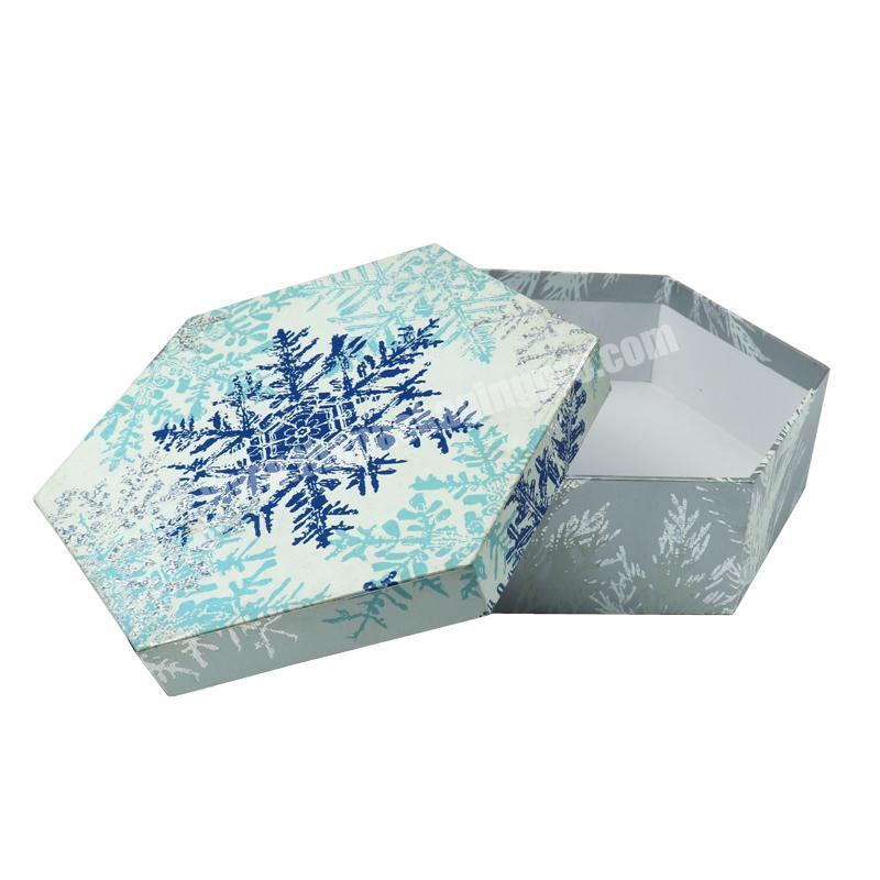 2020 Custom Luxury Christmas hexagon shape paper packaging boxes
