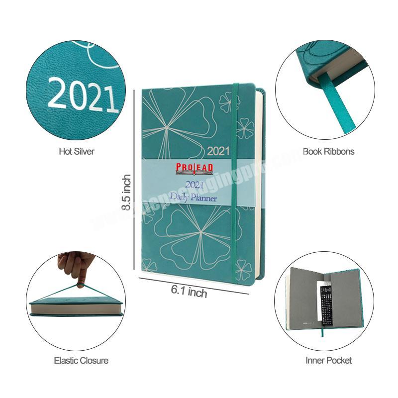 2020 Custom Notebook Manufacturer design schedule Leather Agenda A5 Cuadernos for Business Note book