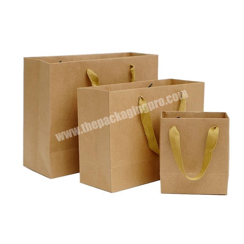 2020 Custom Printed Good Quality Luxury Clothing Shopping Brown 250gsm Kraft Paper Bag With Handles