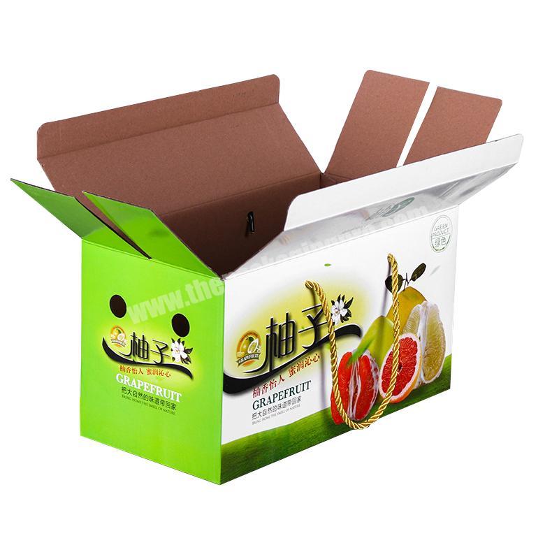 2020 Custom printing rope handle Vegetable And Fruit cartonTransport Packing Box