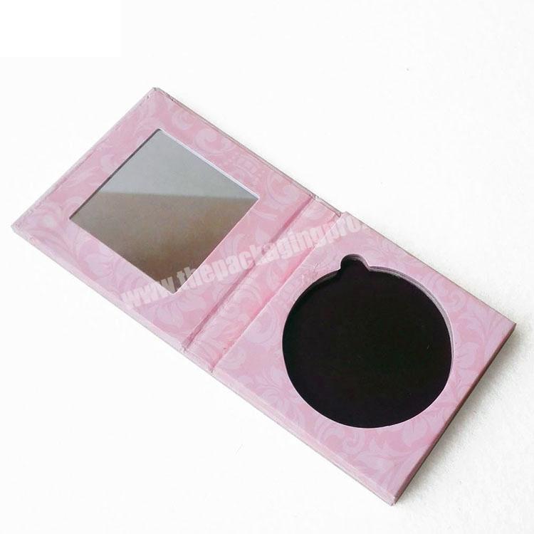 2020 Fashion Beauty Custom Black Matte Cosmetic Magnetic Flip Empty Eyeshadow folding box