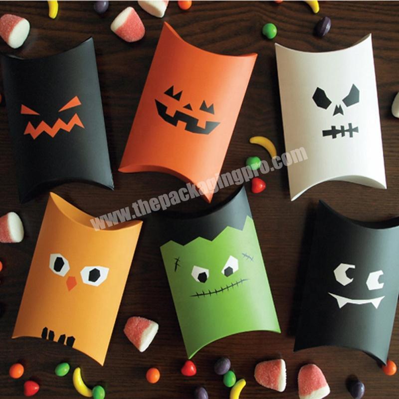2020 Halloween Party Favor  Mini Paper Pillow Box Candy Gift Packaging For Wholesale