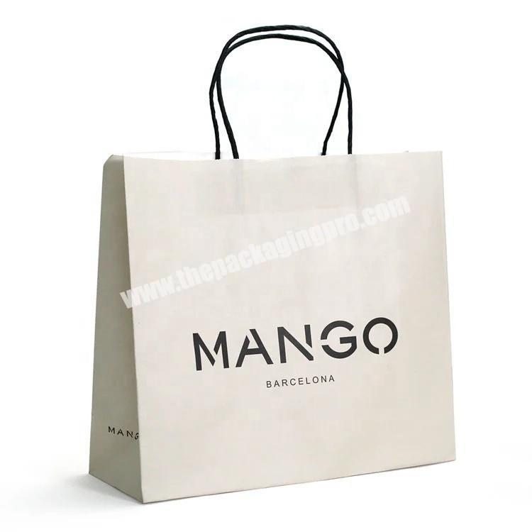 2020 High Quality Luxury Custom Colored Kraft Paper Shopping Tote Bags