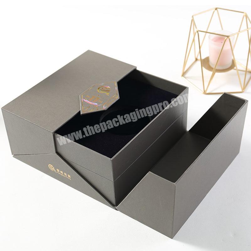 2020 high quality  makeup beauty box with customer logo for grey color