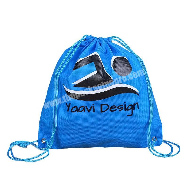 2020 high quality waterproof polyester fabric gym backpack customize string sport backpack