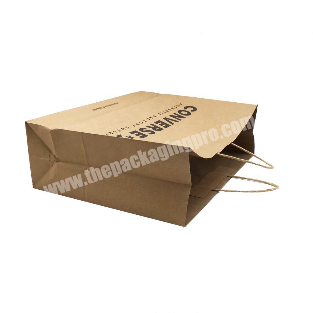 2020 High quality wholesale printed kraft paper shopping bag with handle