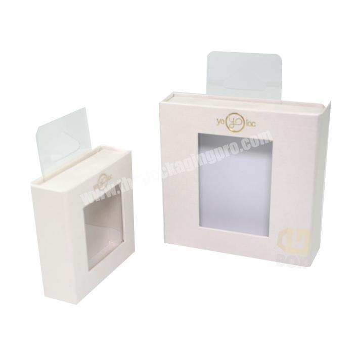 2020 Hot High Quality Custom Cardboard  Gift Box Packaging with Silver Foil Logo Magnetic with Window Gift Box