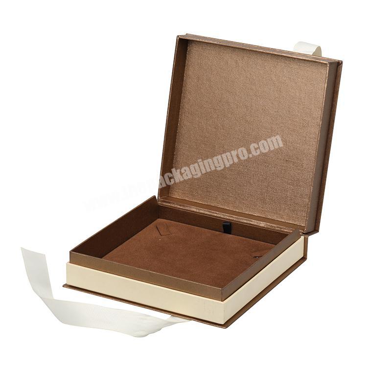 2020 Hot Oem Specialty Paper Velvet Necklace Box Jewellery Packaging Boxes
