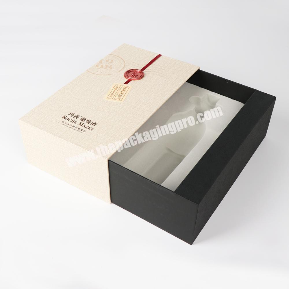 2020 Hot sale custom logo printed paper wine packaging box
