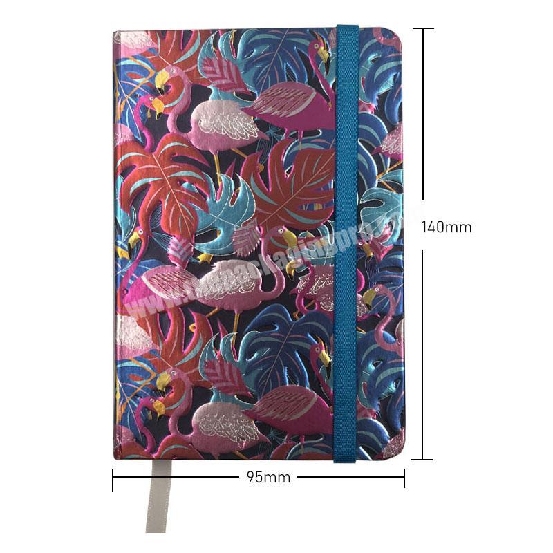 2020 Hot Sale Gold Foil Happy Woman A6 Journal with Pink Flamingo Design