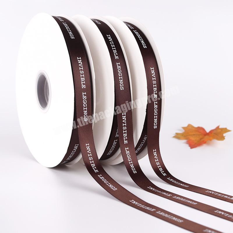 2020 New Coming Factory 2cm Custom Logo With Printed Satin Ribbon Single Faced Polyester Satin Ribbon