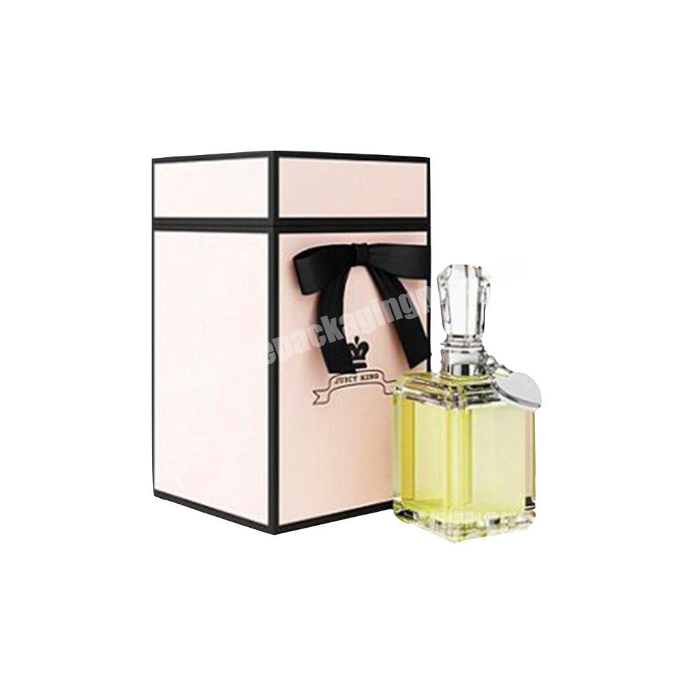 2020 New Custom Fragrance Cosmetic Luxury Spray Glass Bottle Perfume Gift Box Packaging with Ribbon