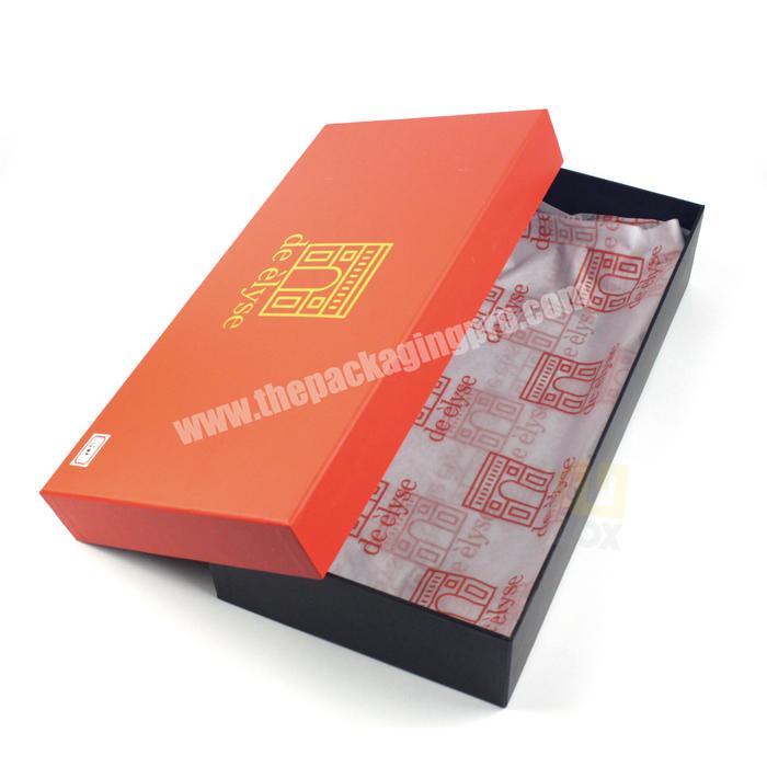 2020 New Design Custom Lid And Base Cardboard Gift Box With Printing Tissue Paper