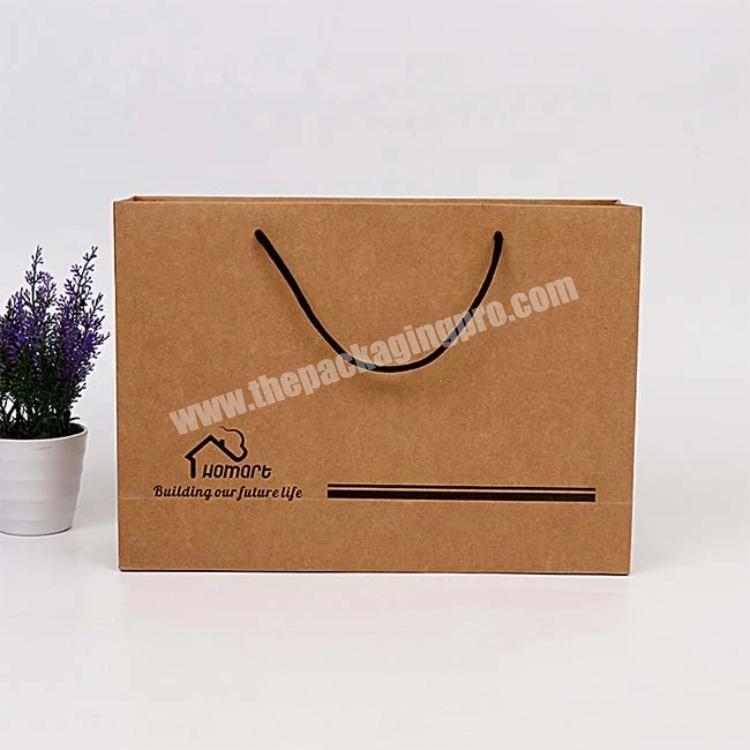 2020 New Factory Direct Shopping Brown Kraft Paper Bags with Twist Paper Handle