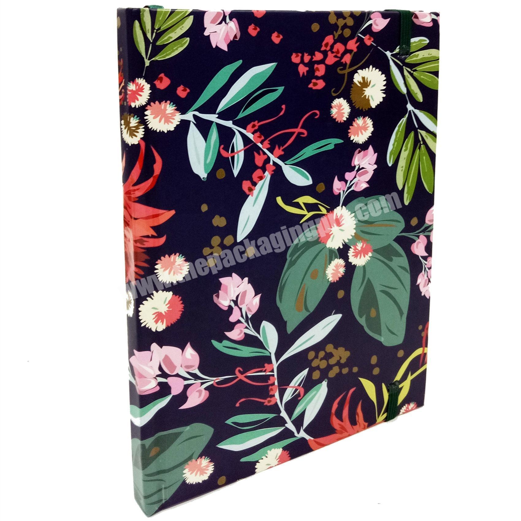 2020 New Paper Cover Diary Hardcover Elastic Band Notebook Blank Pages Planner