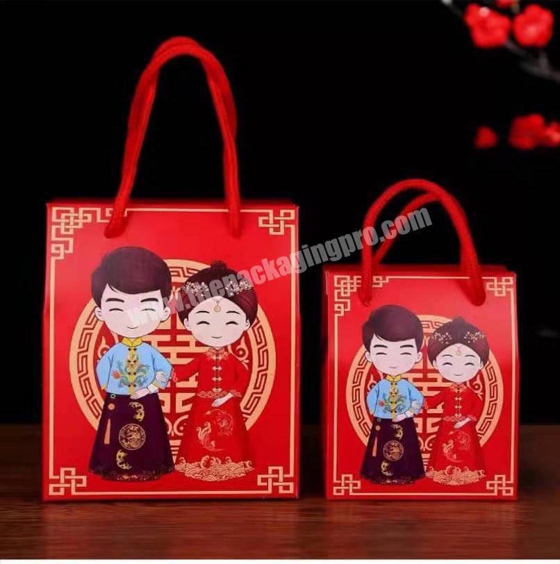 2020 new year gift paper bag logo printing paper shoppingbag clothes bag paper box with OEM services
