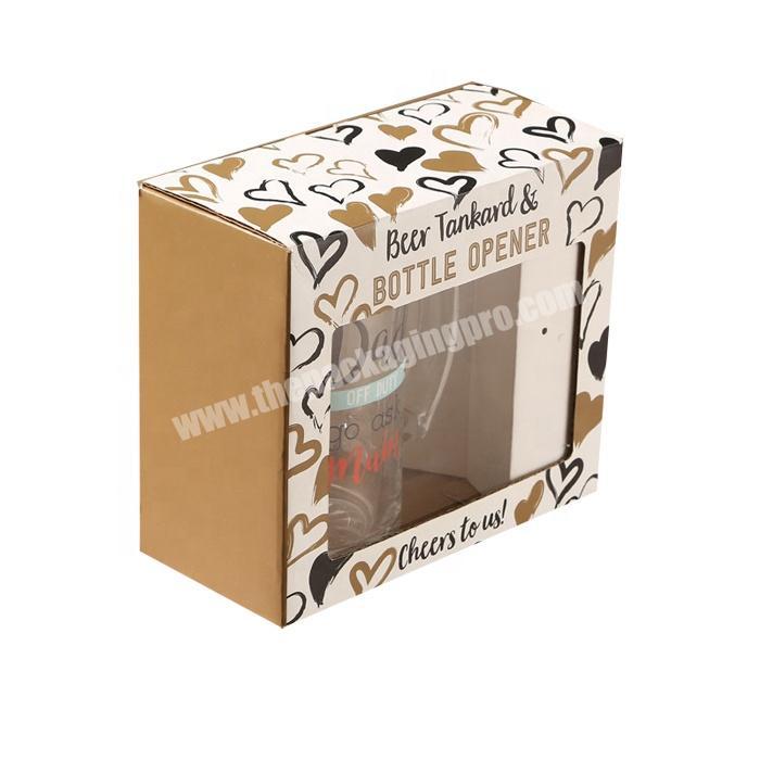 2020 newest corrugated paper packaging box for mug cup