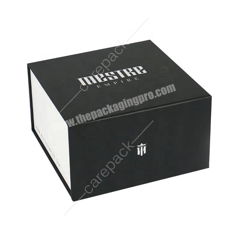 2020 OEM Black Popular Hat Box Packaging Printing Logo Cardboard Gift Box For Cap With Magnet