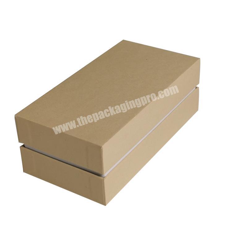2020 Premium Kraft Paper Rigid Gift Box Kraft Box Slide with Shoulder Lid and Base boxes