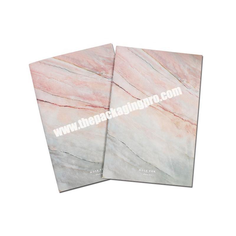 2020 Soft Cover Gift Marble Notebook Custom Exercise Pink Marble Hardcover Stationary Notebooks PU Leather Travelers Journal