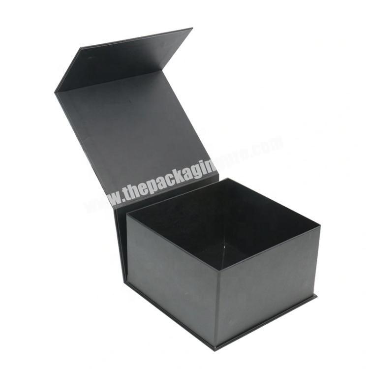 2020 Wholesale custom Black Rigid Printed Cardboard Paper Gift Storage Packaging Box with Magnet Closure for Hat
