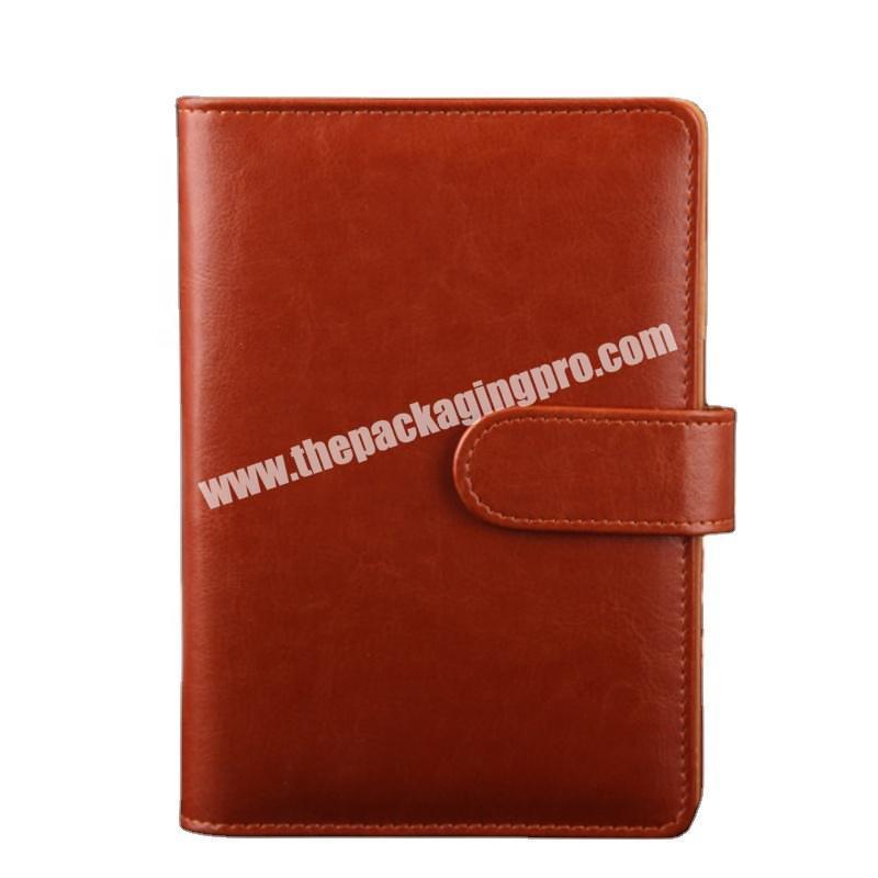 2021 Luxury Green Orange Black Custom Design Business Daily Planner Diary Magnetic Closure Journal Pen Loop Mini Pocket Notebook