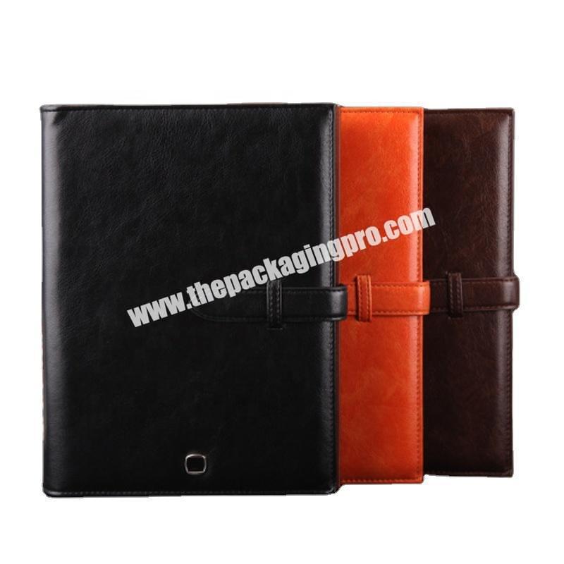 2021 New Design Belt Buckle Pen Loop Inner Pocket Leather Agenda Organizer Planner Diary Daily Weekly Journal Notebook