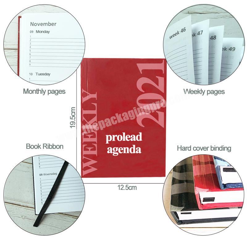 2021 New Wholesale Custom Logo Print A5 Agenda Diary Planner for Business