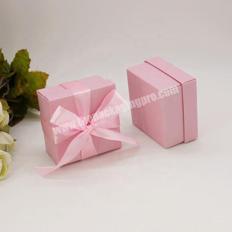 Hot sale Small Candy Paper Gift Wedding Box With Ribbon