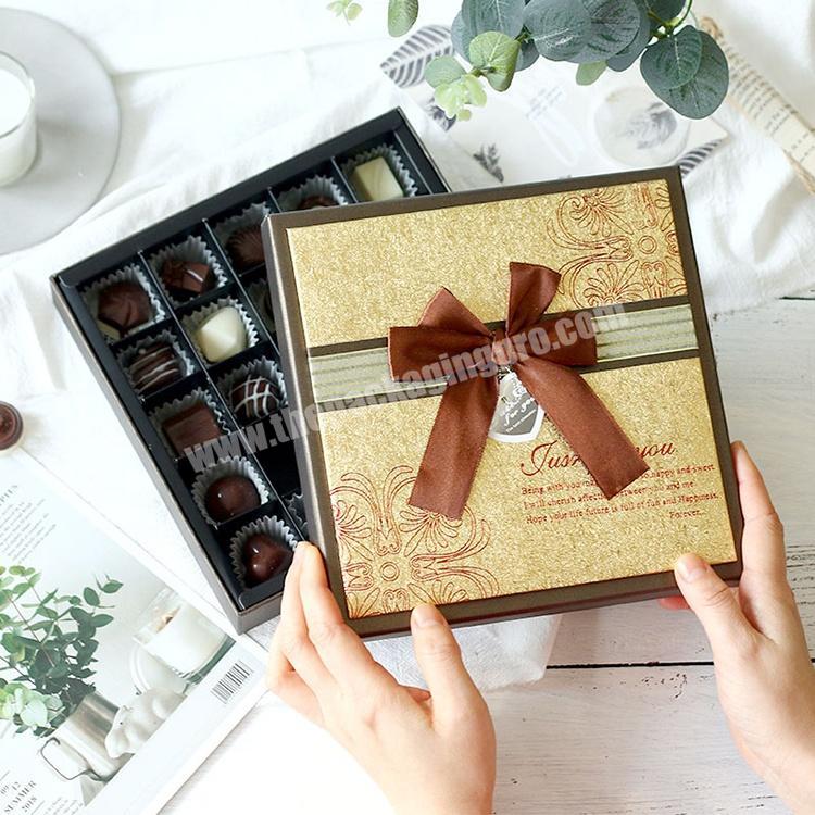 Luxury black color customized dubai chocolate gift box custom paper gift box packaging cookies