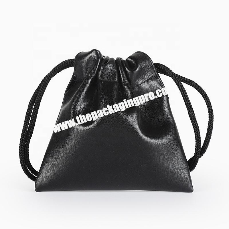 Personalized Pu Leather Jewelry Drawstring Pouch Bag