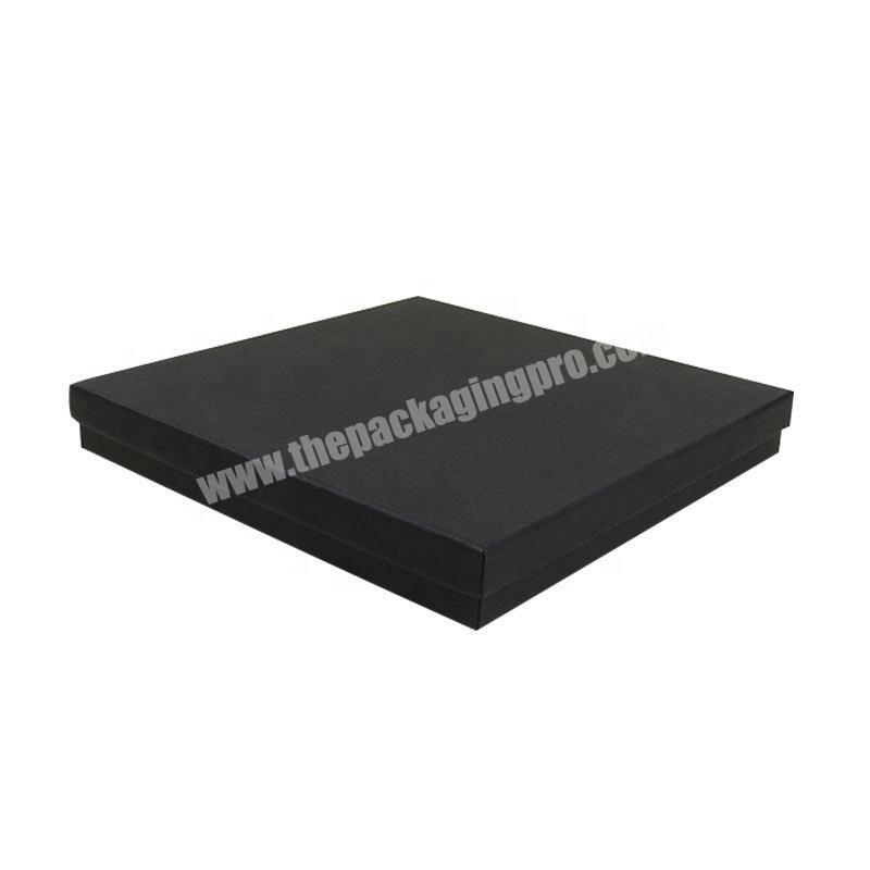 Wholesale Black  Custom Luxury Rigid Cardboard Gift Lid And Base Box