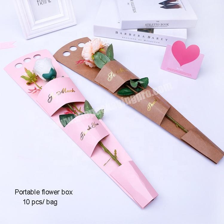 Cheap Small Gift Paper Packing Single Rose Box
