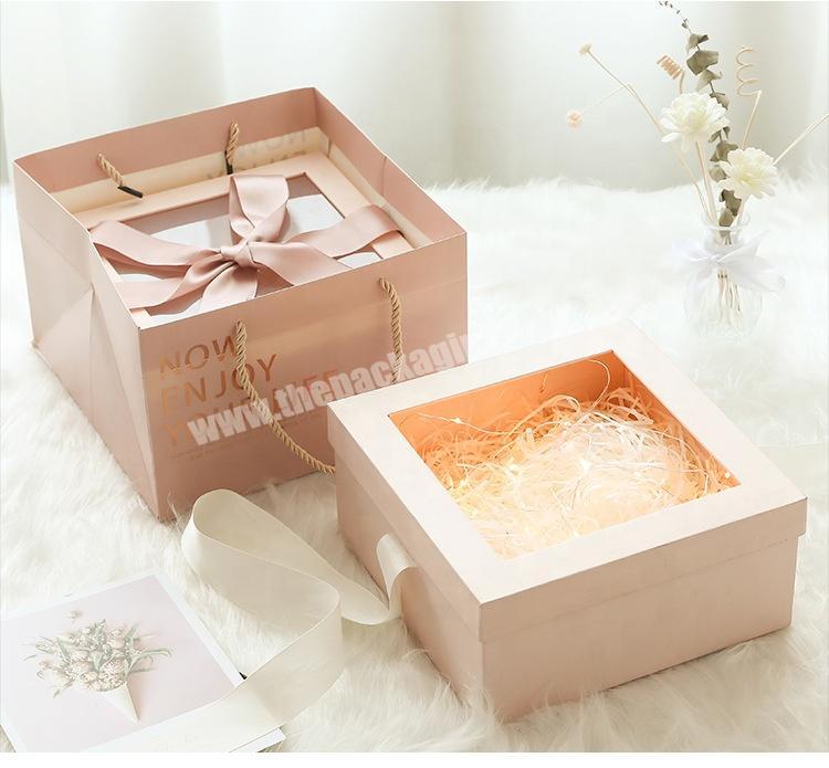 New Style Private label Gift PVC Craft Cardboard Box with Clear Window
