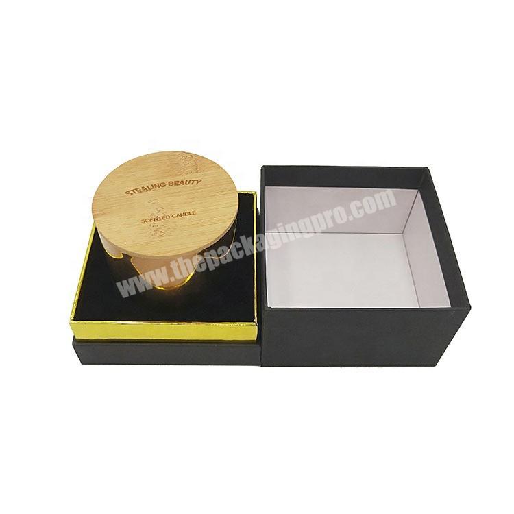 Printed Custom Packaging Luxury Candle Box With Stamping Logo