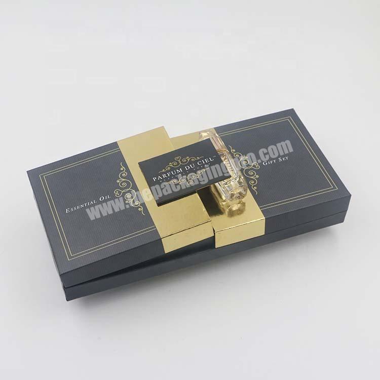 Black Two sides Open Perfume Packing Magnetic Gift Box