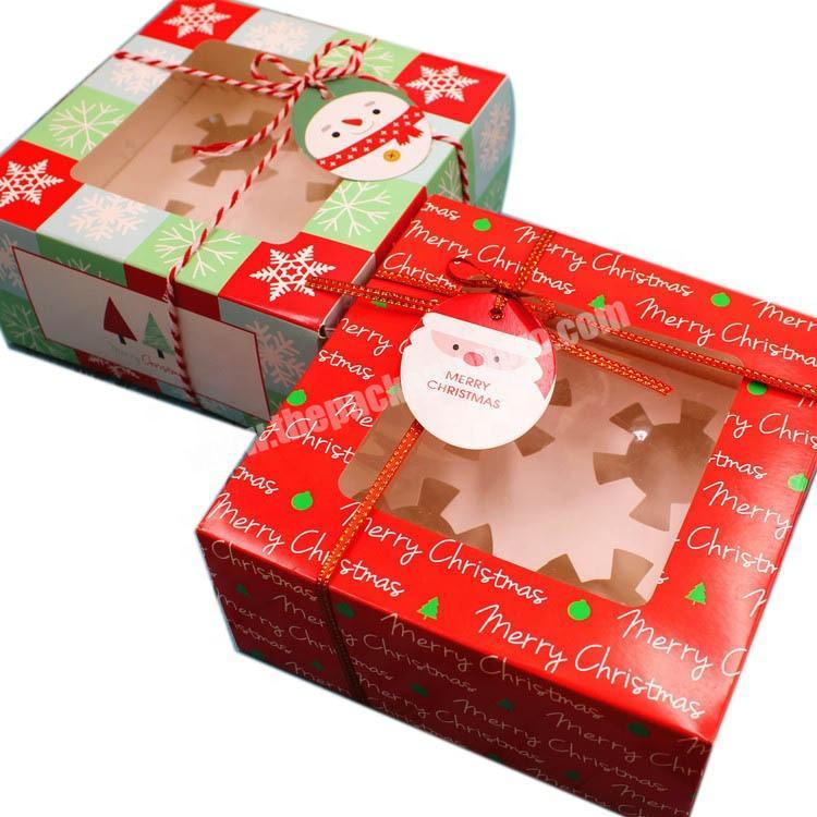 Sweet Christmas Cupcake Paper Cake Foldable Box