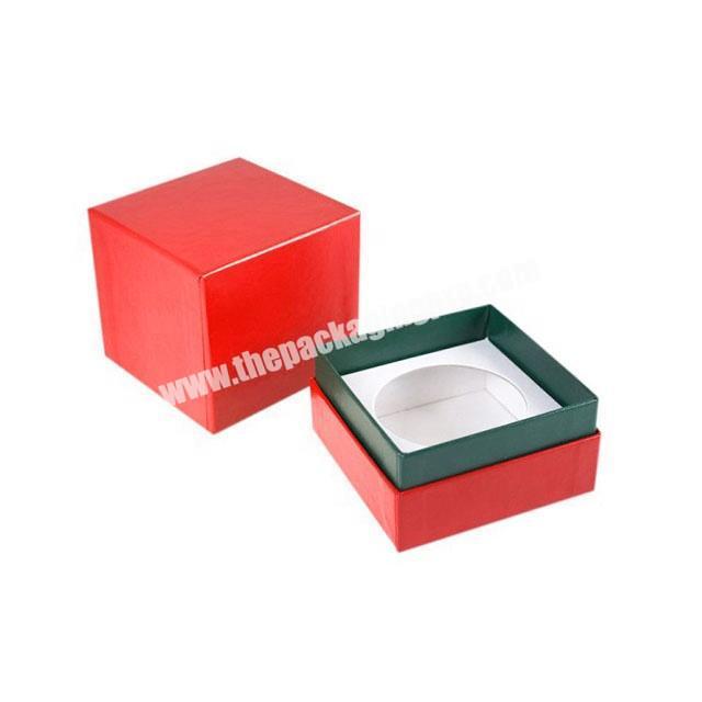 Empty Lid Packing Custom Candle Box with ribbon