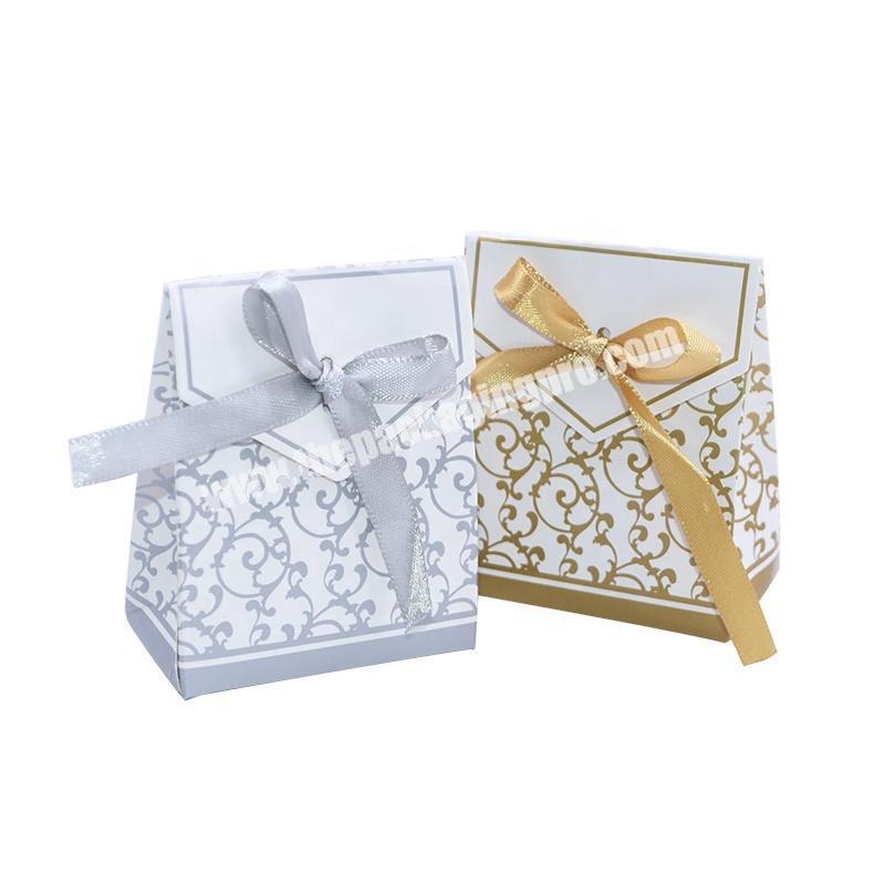 Silver gold Wedding Party Favor Party Decoration candy boxes,gift boxes,cake boxes candy bag with gift ribbons