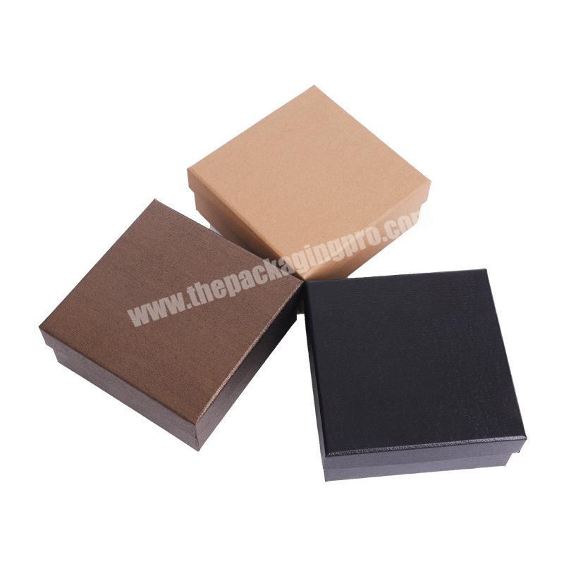 Ready To Ship Logo Print Black Kraft Paper Wallet  Jewelry Packaging Ring Boxes