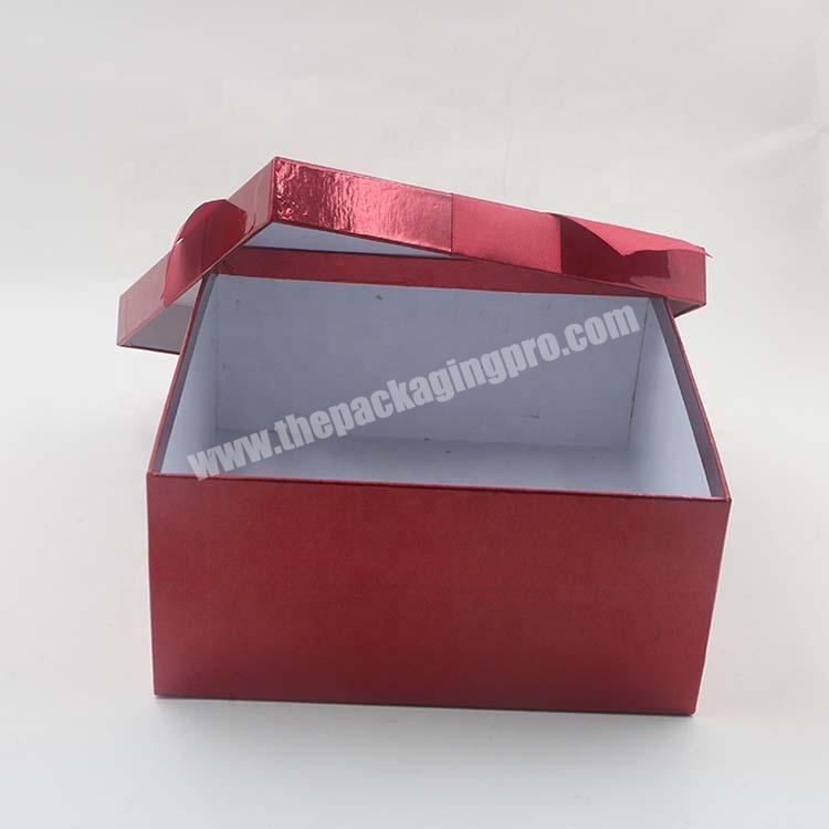 Promotional Christmas Lid and Base Gift Box with Ribbon