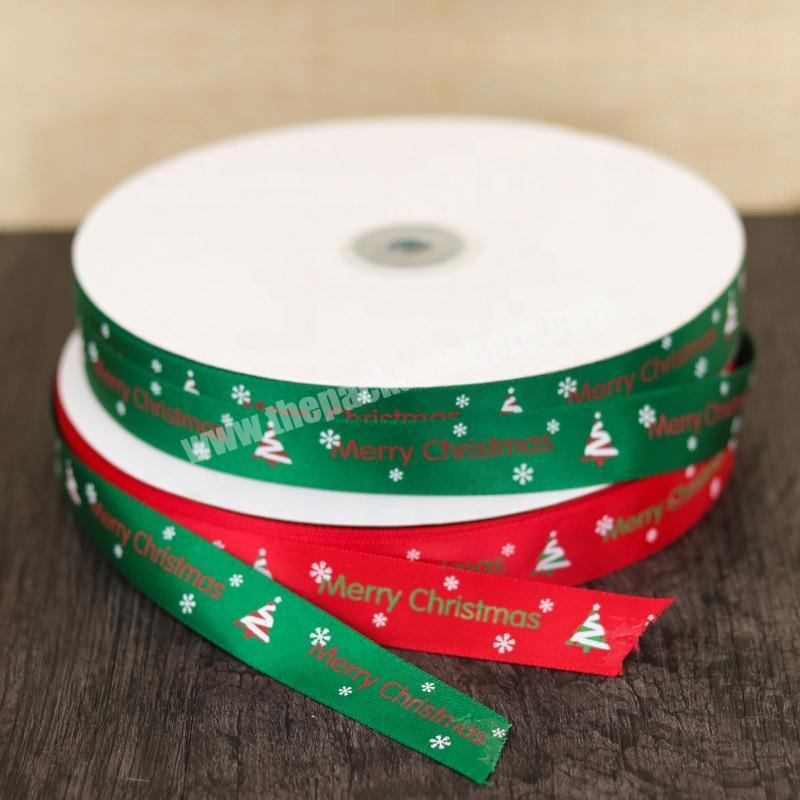 Decorative Grosgrain Christmas Gift Box Ribbon with different color