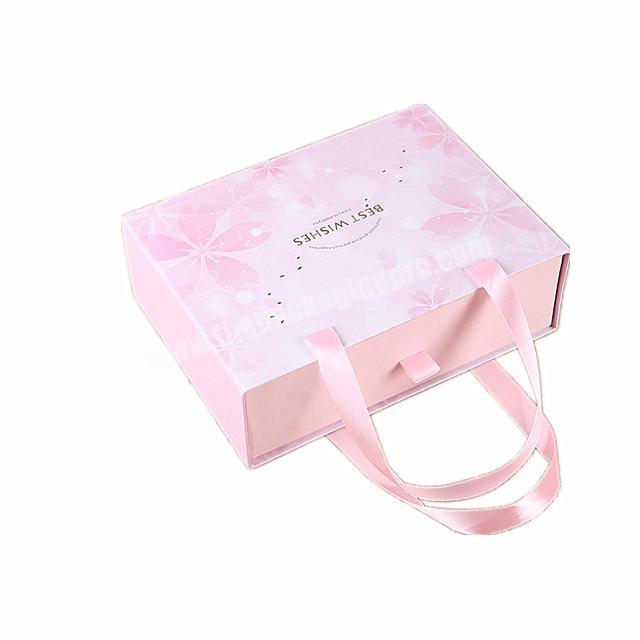 Best selling Beautiful pink drawer gift box High-end birthday gift drawer packaging box