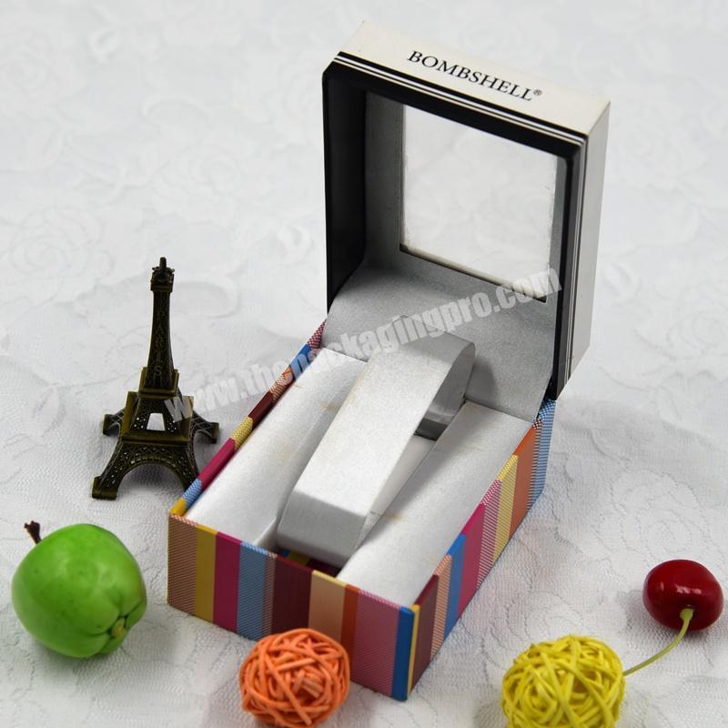 Custom Luxury Personalized Unique  Women Color Paper Watch Box