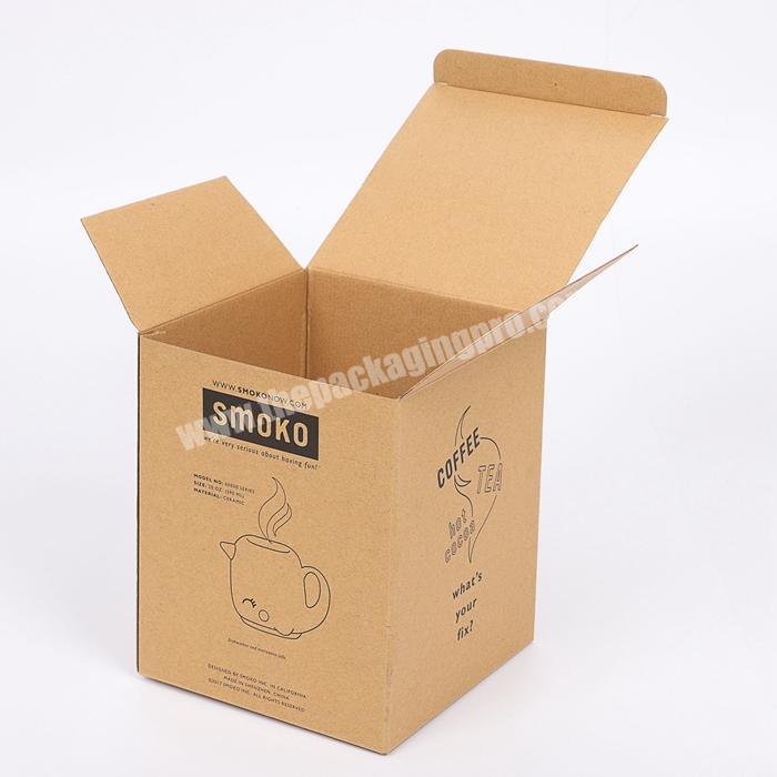 High-grade Recycled Kraft Gift Box Corrugated Cardboard Packaging Boxes for Coffee Mug
