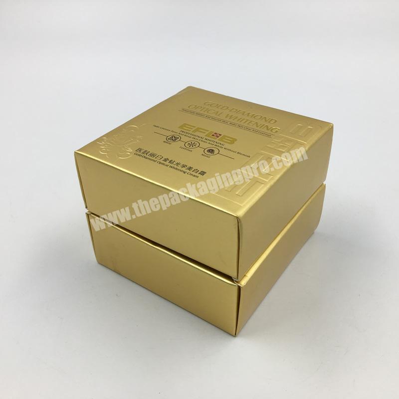 Luxury Gold Rigid Cosmetic Packaging Gift Box Paper
