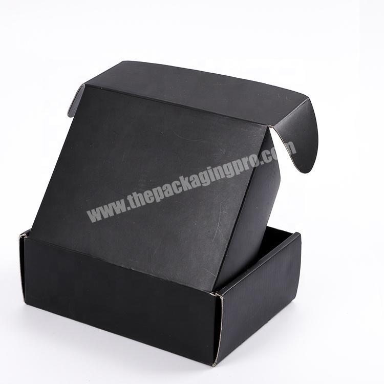 Custom Printing Color Clothing Cardboard Carton Black Courier Mailer Box Folding Corrugated Paper Packaging Shipping Boxes